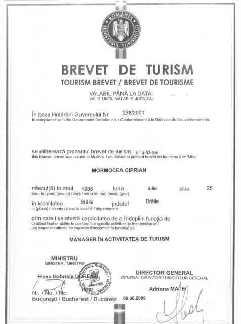 BREVET DE TURISM